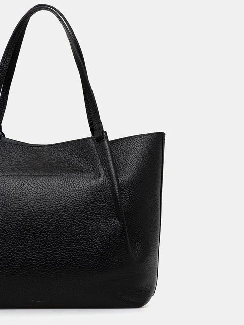 Marc O'Polo torebka skórzana kolor czarny 5000009281