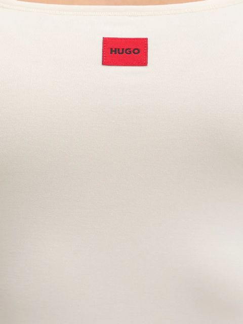 HUGO top SIGNATURE VEST kolor beżowy 50557181