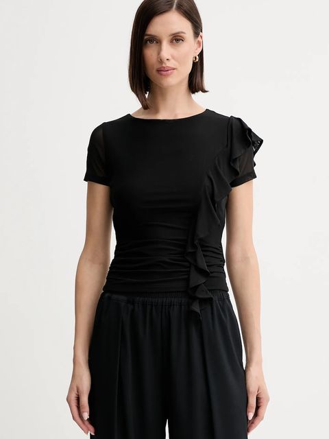 Guess bluzka VERDIANA damska kolor czarny gładka W5YP08 KCZC2 - zdjęcie produktu nr 1