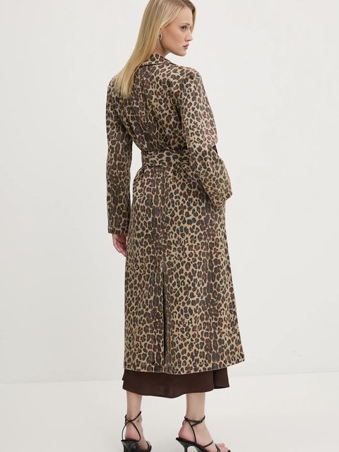 Never Fully Dressed płaszcz Lucia damski kolor brązowy przejściowy NFDOU403 - zdjęcie produktu nr 2