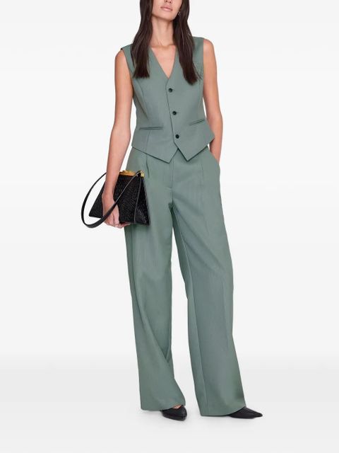 ANINE BING Mario buttoned vest - Green