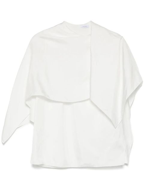 Ferragamo asymmetric design top - White - zdjęcie produktu nr 1