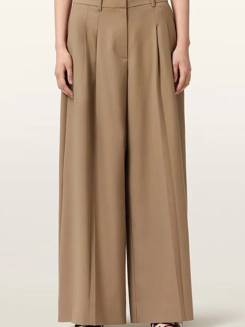 AllSaints spodnie wide leg damskie z wełną POPPY - zdjęcie produktu nr 2