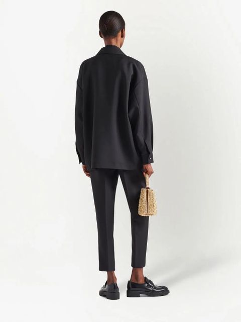 Prada kid-mohair tailored trousers - Black