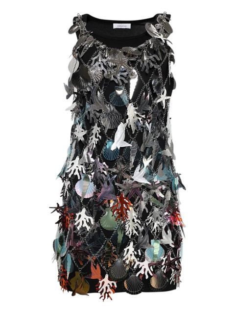 Rabanne Robe shell-coral chain-effect mini dress - Silver - zdjęcie produktu nr 1