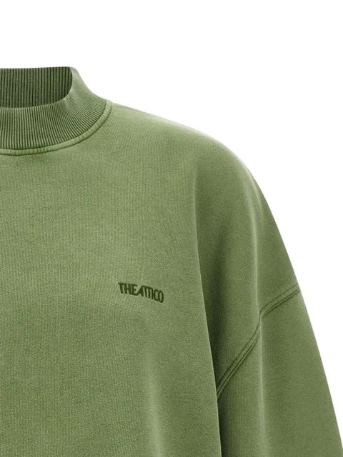 The Attico logo-detail sweatshirt - Green