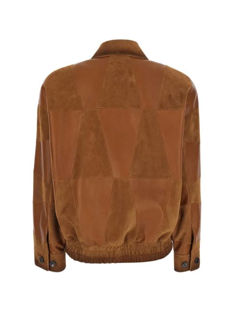 Versace patchwork leather jacket - Brown - zdjęcie produktu nr 2