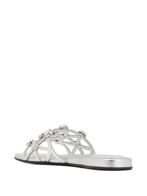 The Attico Grid studd-embellished sandals - Silver - zdjęcie produktu nr 2