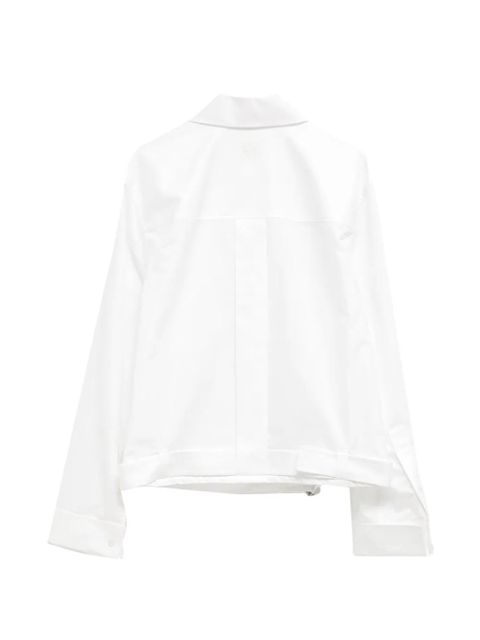 LOEWE Draped cotton shirt - White