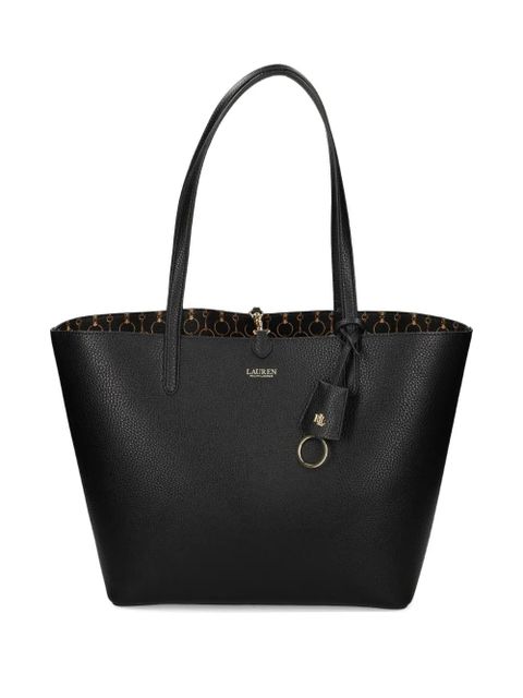 Lauren Ralph Lauren pebble-grain charm-detail tote bag - Black - zdjęcie produktu nr 1