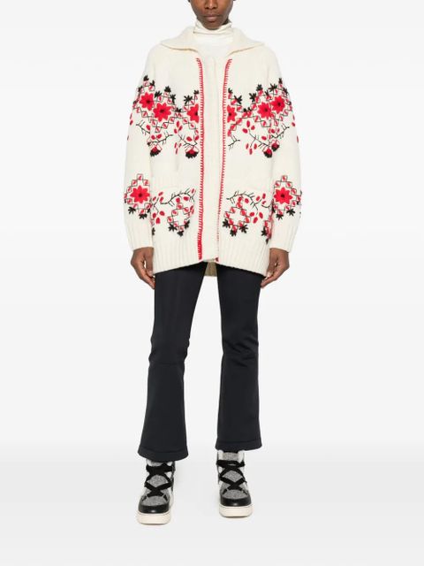 Moncler Grenoble floral-detail cardigan - Neutrals - zdjęcie produktu nr 2