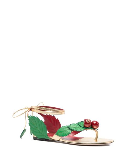 Valentino Garavani cherry leaf sandals - Gold - zdjęcie produktu nr 2