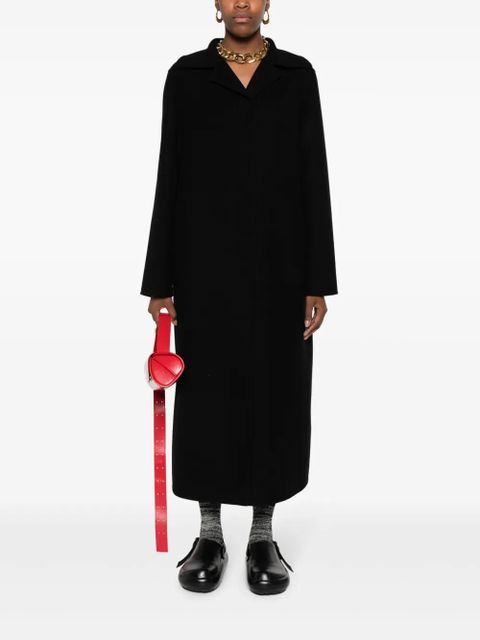 Jil Sander single-breasted cashmere coat - Black