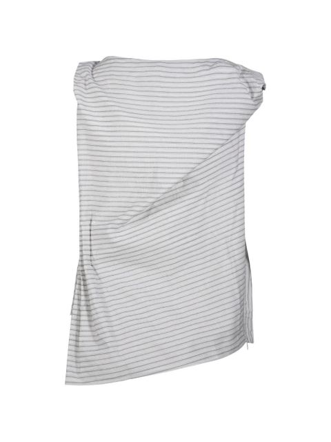 Róhe stripe-pattern draped top - White - zdjęcie produktu nr 2