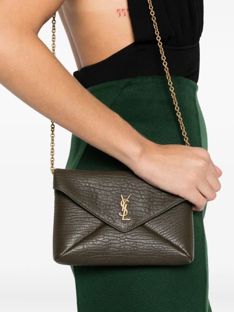 Saint Laurent small Cassandre chain mini bag - Green - zdjęcie produktu nr 2