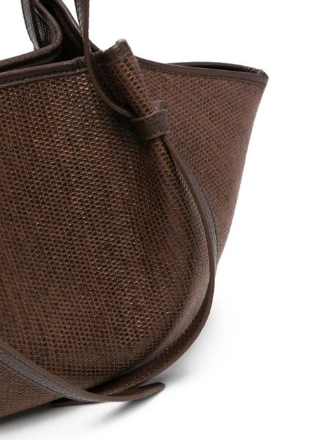 Yuzefi Mochi woven-effect shoulder bag - Brown