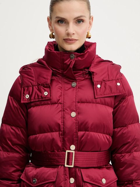 Liu Jo kurtka puchowa kolor bordowy zimowa MF5010 T017A
