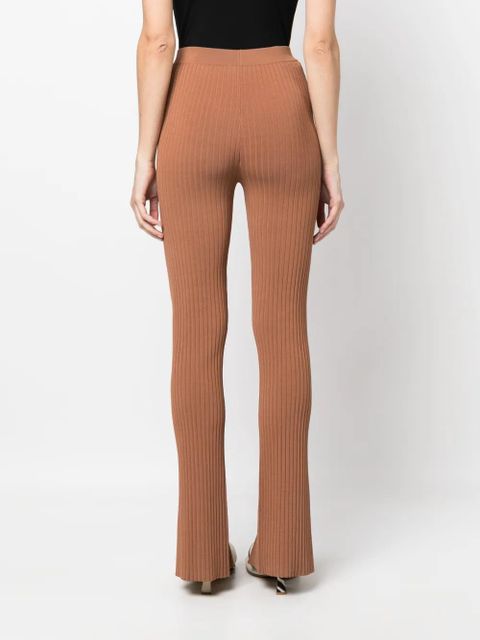 Nanushka front-slit leggings - Brown