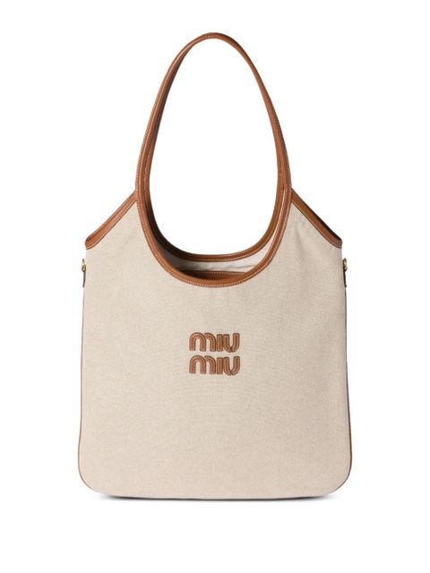 Miu Miu Ivy tote bag - Brown - zdjęcie produktu nr 1