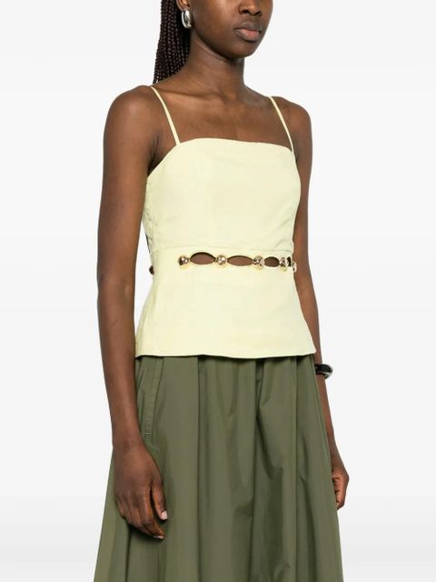 Simkhai cut-out embellished top - Yellow