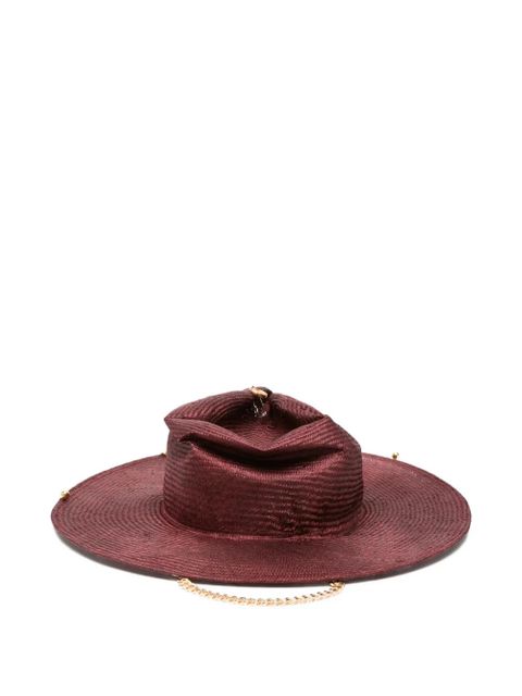 Ruslan Baginskiy chain-strap fedora hat - Red - zdjęcie produktu nr 2