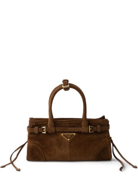 Prada Bonnie suede mini handbag - Brown - zdjęcie produktu nr 1