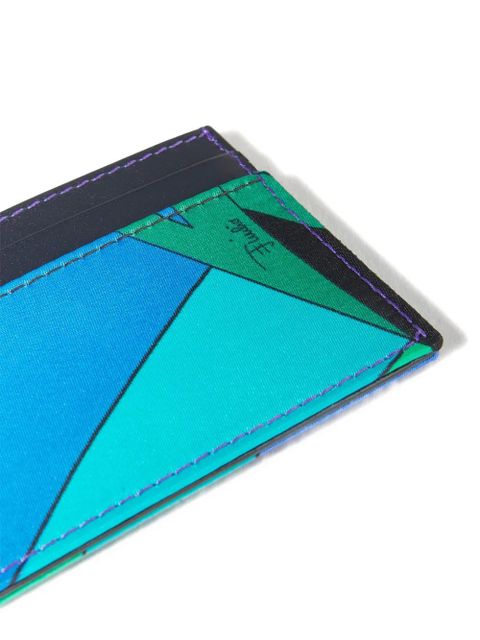 PUCCI Iride-pattern cardholder - Blue