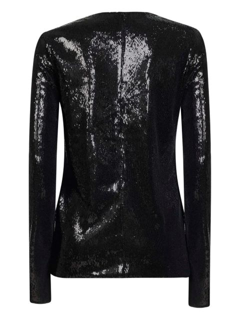 TOTEME sequin crew-neck top - Black - zdjęcie produktu nr 2