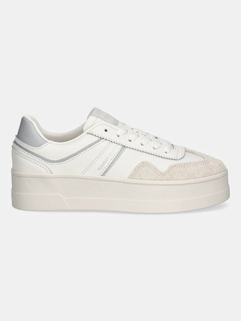 Tommy Jeans sneakersy THE GREENWICH FLATFORM damskie kolor beżowy EN0EN02807