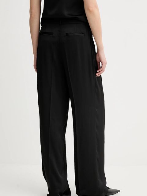 MICHAEL Michael Kors spodnie damskie kolor czarny proste high waist MT530VRAYJ