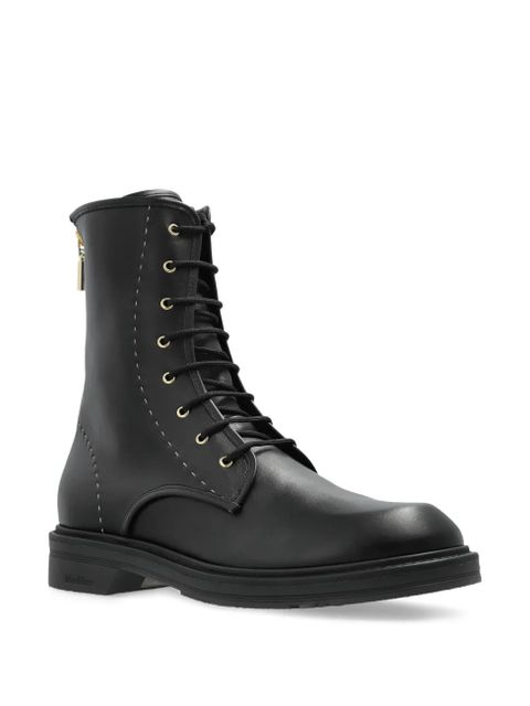 Max Mara lace-up combat boots - Black