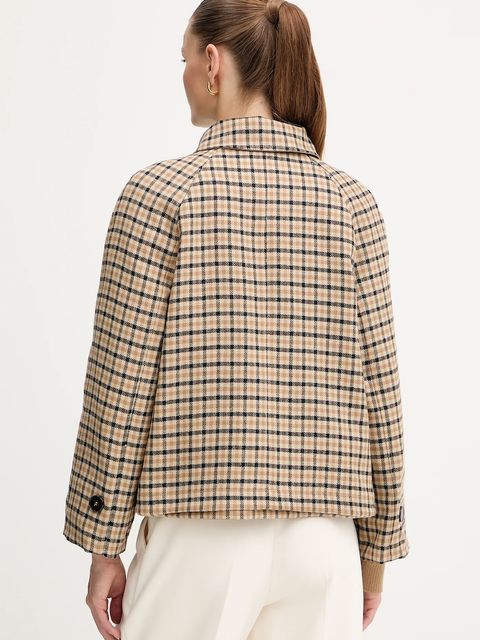 Marella płaszcz dwustronny z dodatkiem wełny kolor beżowy 2523026021200