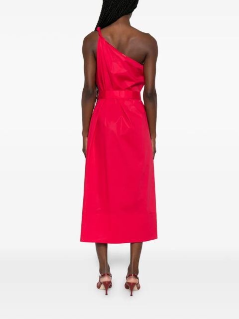 TWINSET belted one-shoulder midi dress - Red