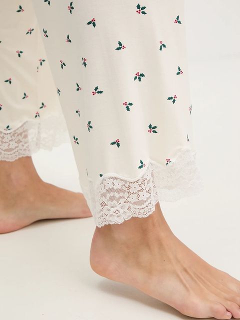 United Colors of Benetton spodnie piżamowe damska kolor beżowy 32V93F04S