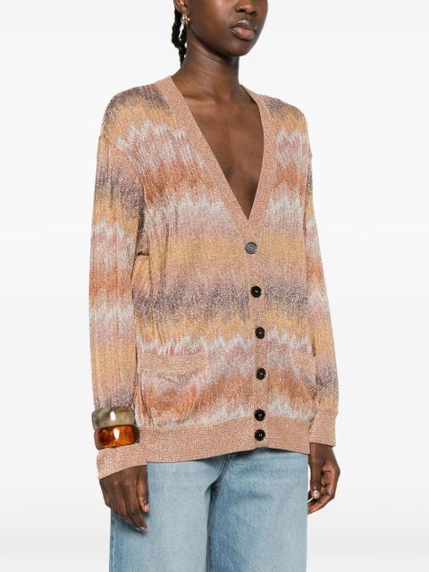 Missoni zigzag button cardigan - Brown