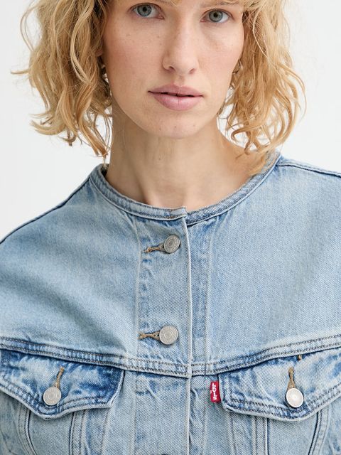 Levi's kurtka jeansowa COLLARLESS SHRUNKEN 90S