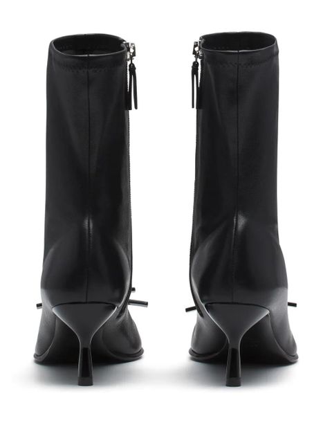 Lanvin bow-detail leather ankle boots - Black - zdjęcie produktu nr 2