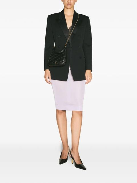 Saint Laurent semi-sheer midi skirt - Purple - zdjęcie produktu nr 2