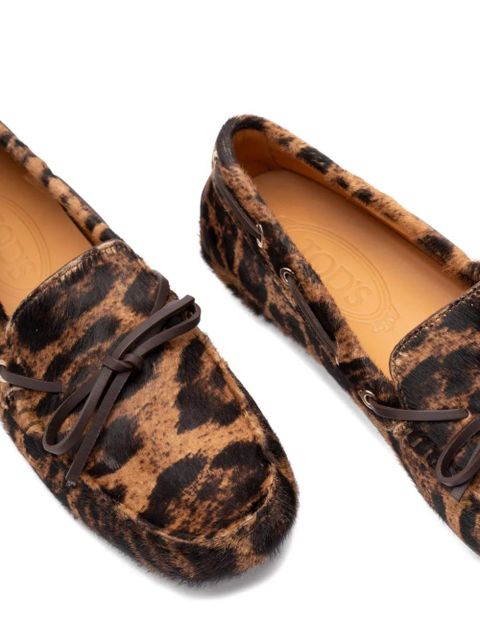 Tod's leopard-print loafers - Brown