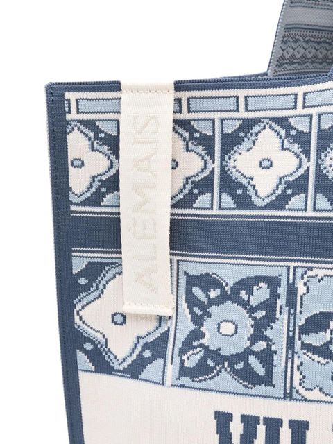 ALEMAIS Villa Romantica patterned tote bag - Blue