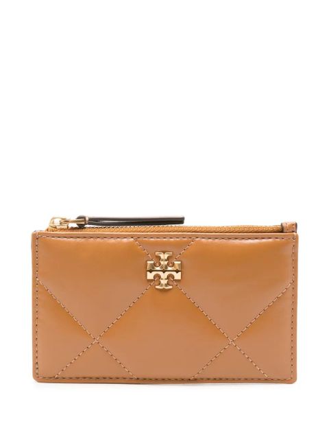 Tory Burch Kira diamond-quilted cardholder - Brown - zdjęcie produktu nr 1