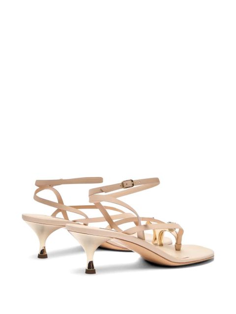 Casadei Julia leather sandals - Neutrals