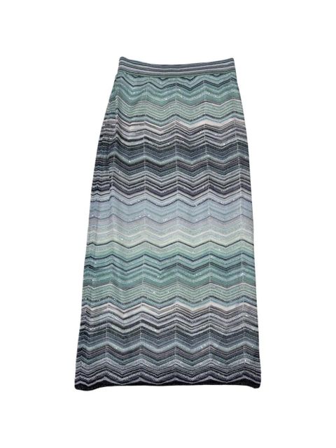 Missoni zigzag-pattern skirt - Blue - zdjęcie produktu nr 1