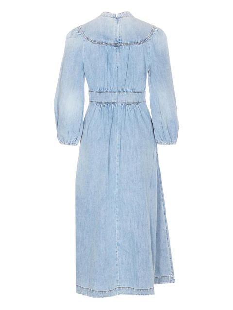 ZIMMERMANN Lucky V-neck denim midi dress - Blue