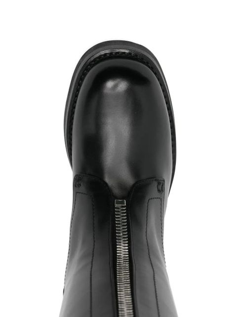 Alexander McQueen Countryside buckle leather knee boot - Black