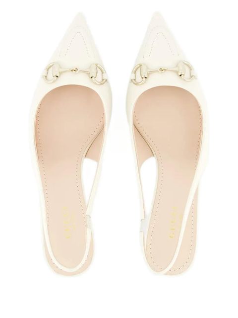 Gucci 45mm slingback kitten-heel pumps - Neutrals