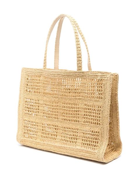 Tory Burch large Ella crochet tote bag - Neutrals - zdjęcie produktu nr 2