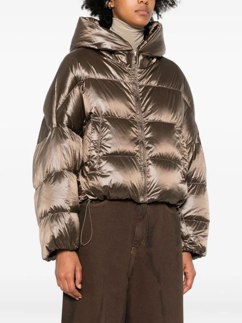 Max Mara Spaceca quilted hooded jacket - Brown