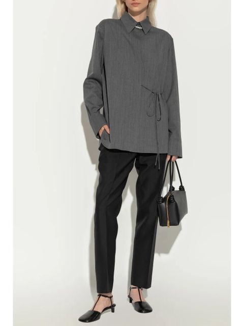 Jil Sander creased straight-leg trousers - Black - zdjęcie produktu nr 2