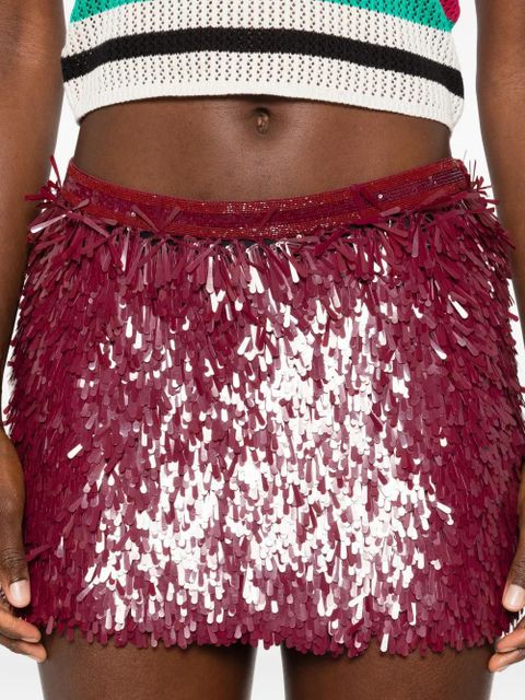 Alanui fringe mini skirt - Red - zdjęcie produktu nr 2